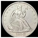 1858-O Silver Half Dollar CLOSELY  UNCIRCULATED