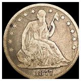 1877 Seated Liberty Half Dollar LIGHTLY  CIRCULAT