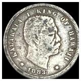 1883 Hawaii Silver Dime NICELY CIRCULATED