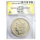 1878 Morgan Silver Dollar ANACS MS60 Details