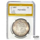1897 Morgan Silver Dollar PGA MS65