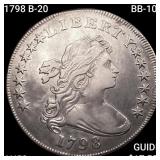 1798 B-20, BB-102 Draped Bust Dollar CLOSELY UNCIR