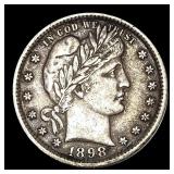 1898 Silver Barber Quarter LIGHTLY CIRCULATED