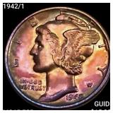 1942/1 Mercury Dime GEM BU FSB
