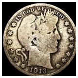 1913 Silver Barber Half Dollar NICELY  CIRCULATED