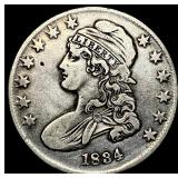 1834 Silver Capped Bust Half Dollar ABOUT  UNCIRC