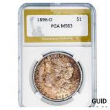 1896-O Morgan Silver Dollar PGA MS63