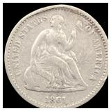 1861 Silver Seated Liberty Half Dime HIGH  GRADE