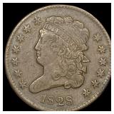 1828 Classic Head Half Cent ABOUT  UNCIRCULATED