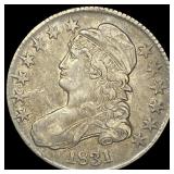 1831 Capped Bust Half Dollar LIGHTLY  CIRCULATED