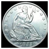 1855-O Arrows Seated Liberty Half Dollar  CHOICE