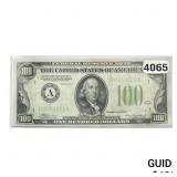 1934 $100 U.S. Federal Reserve Note Boston