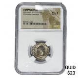 Roman Valerian I, AD 253-260 BI Dbl-Denarius NGC