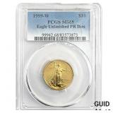 1999-W $10 American Eagle 1/4 oz Unfinished PR PCG