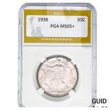 1938 Walking Liberty Half Dollar PGA MS65+