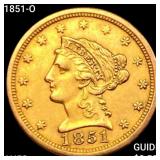 1851-O $2.50 Gold Quarter Eagle CHOICE AU