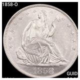 1858-O Seated Liberty Half Dollar CHOICE BU