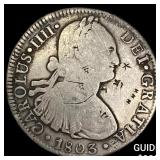 Colonial Spain Silver 8 Reales Chopmarks NEARLY U