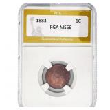1883 Indian Head Cent PGA MS66