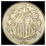 1867 Shield Nickel CHOICE BU