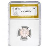 1945 Mercury Silver Dime PGA MS66+