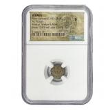 Judaea Alex Jannaeus 103-76 BC Bronze Prutah NGC