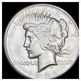 1921 Silver Peace Dollar CLOSELY UNCIRCULATED