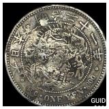 Japan Meji Period Silver 1 Yen Chopmarks NEARLY U