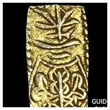 Japan 1832-1858 Gold 2 Shu CLOSELY UNCIRCULATED