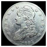 1834 Capped Bust Half Dollar ABOUT  UNCIRCULATED