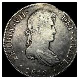 1816 Peru Silver 8 Reales Ferdinand VII HIGH  GRA