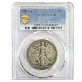 1919-S Walking Liberty Half Dollar PCGS VG10