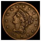 1841 Braided Hair Large Cent ABOUT  UNCIRCULATED