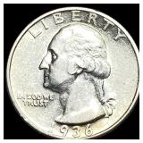 1936-S Silver Washington Quarter CLOSELY  UNCIRCU