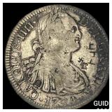 1794 Colonial Spain Silver 8 Reales Chopmarks NEAR