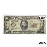 1934 $20 U.S. Fed. Res. Bank Note San Fran.-Hawaii
