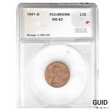 1931-D Wheat Cent SEGS MS63
