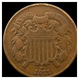 1871 Two-Cent Piece LIGHTLY CIRCULATED
