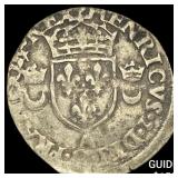 France Henry II 1547-59 Silver Douzain NEARLY UNC