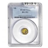 Octagonal California Gold Dollar PCGS VF25 BG-501
