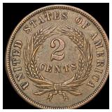1864 Bronze Two-Cent Piece CLOSELY UNCIRCULATED