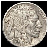 1919-P Nickel Five Cents Buffalo NEARLY UNCIRCULAT