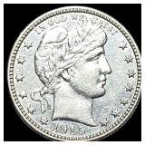 1915 Barber Silver Quarter CHOICE AU