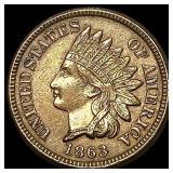 1863 Indian Head Cent CHOICE AU
