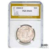 1944-D Walking Liberty Half Dollar PGA MS66