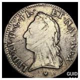 1774 Colonial France Silver Ecu  NEARLY UNCIRCULAT