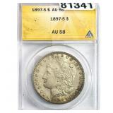 1897-S Morgan Silver Dollar ANACS AU58