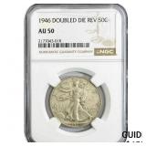 1946 Walking Liberty Half Dollar NGC AU50