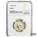 1942 Washington Silver Quarter NGC PF65