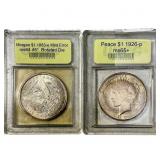 2 Coin Silver Dollar Lot USCG